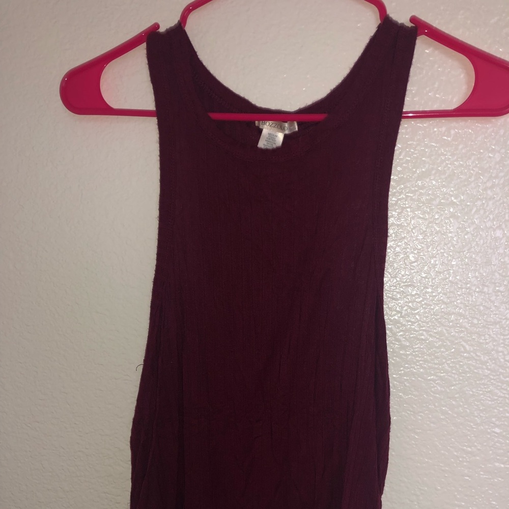 A wine red t-shirt